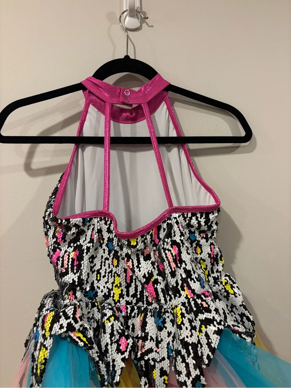 NWT Revolution Dance Costume Party Animal Rainbow Animal Print Girls XL RC24651